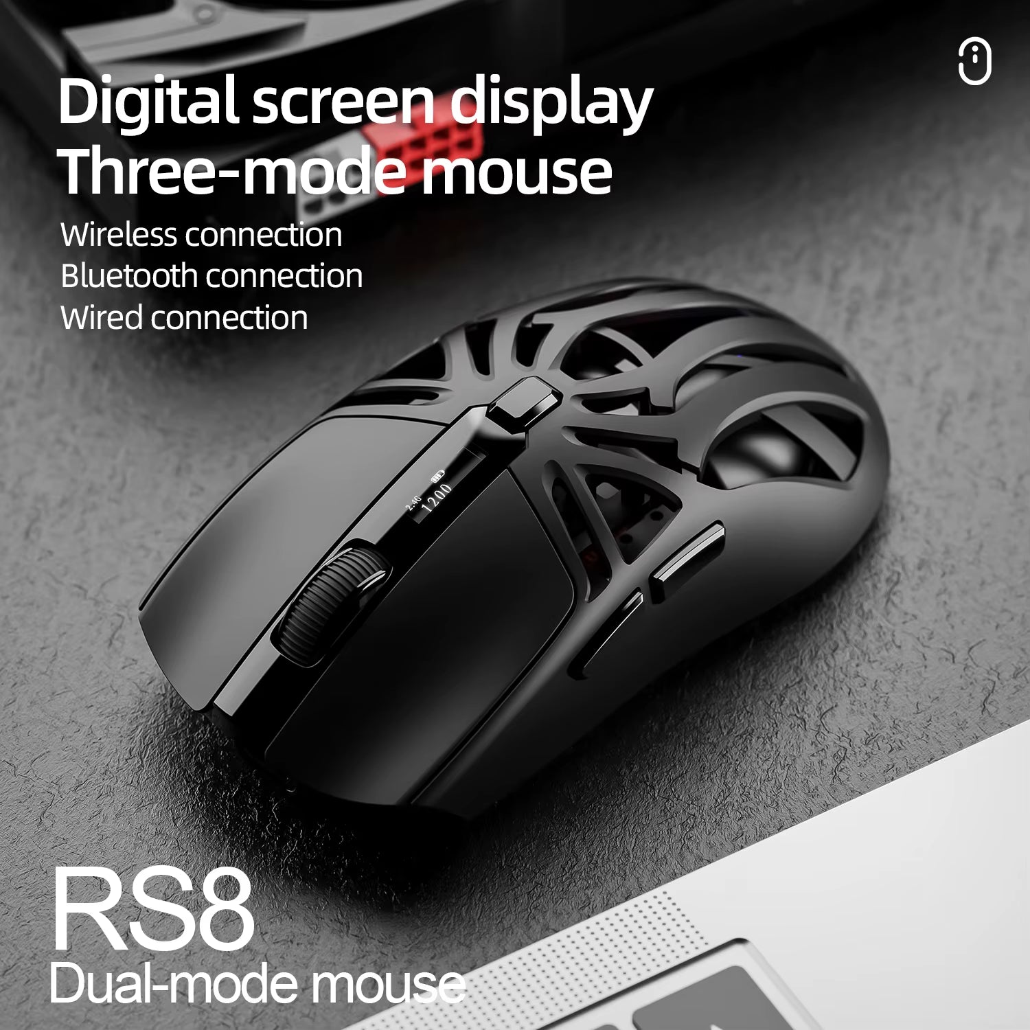 SmaWolf RS8 Knight | Triple-Mode Ultra-Lightweight E-Sports Mouse