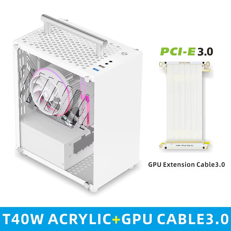 Urban T40 Mini | 7L SFF Portable Gaming PC Chassis Fits SFX PSU & 206mm GPU