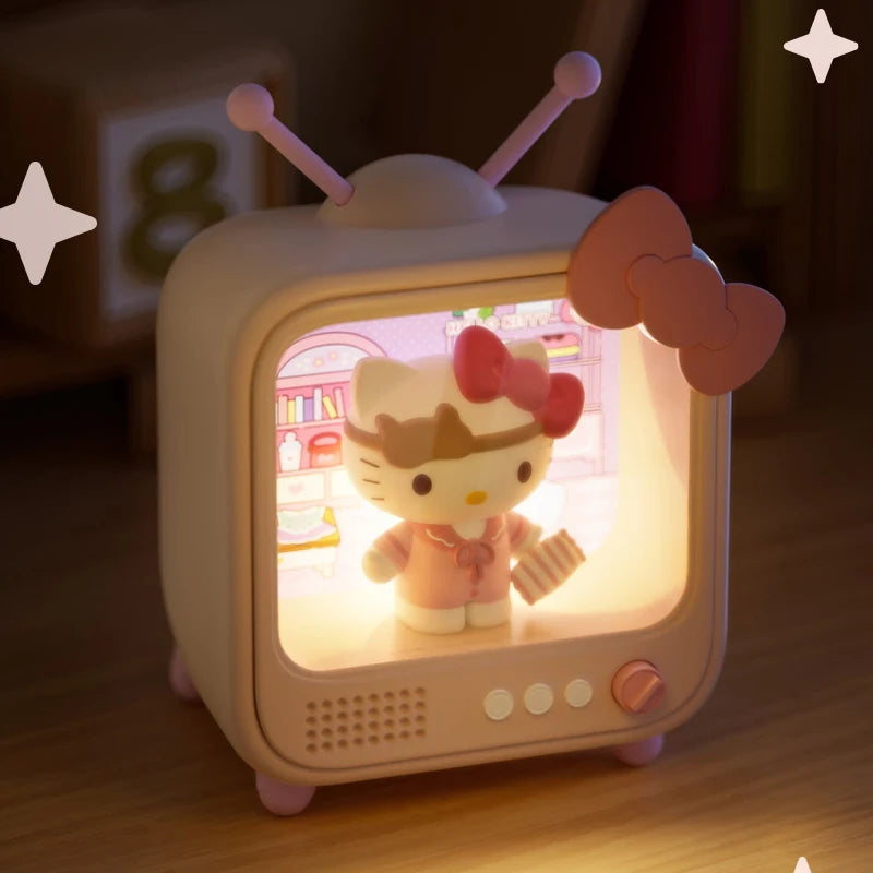 Sanrio TV Night Light Luminous Kawaii Kuromi Cinnamoroll Desktop Ornament Toy