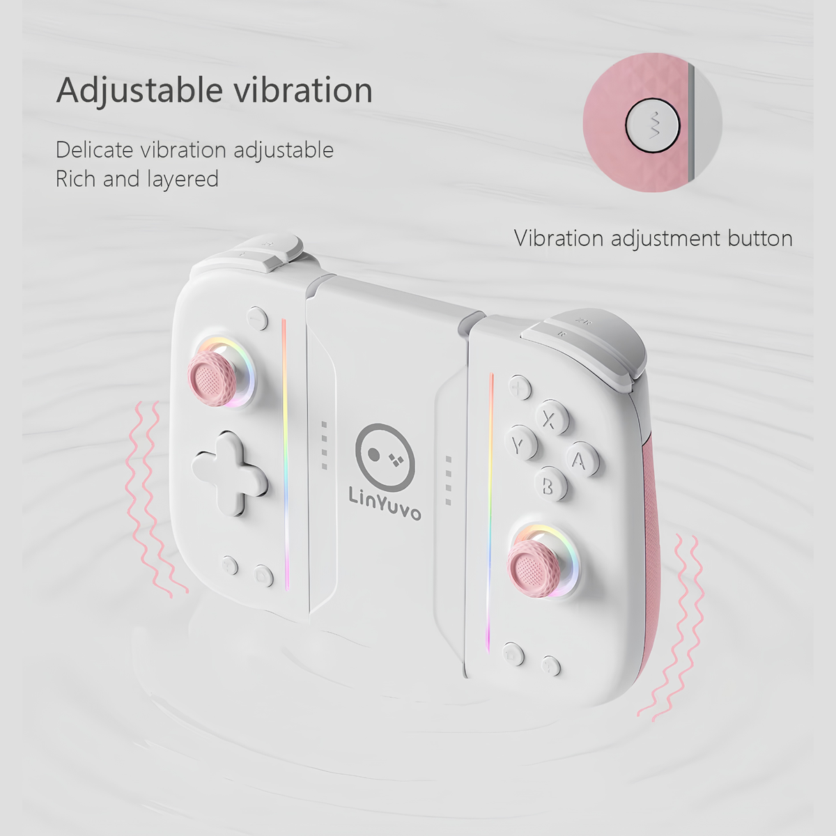 Linyuvo KS52 Wireless Joy-Con Pad for Nintendo Switch: Anti-Drift Hall Effect & Macro Buttons