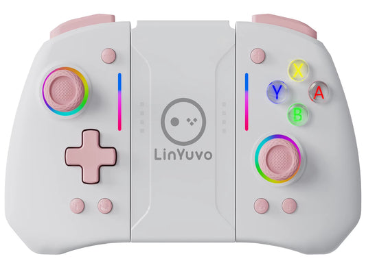 Linyuvo KS42 Meteor Light Wireless Joy-Pad with 8 Color RGB Lights for Switch/Lite/Oled, with Programmable,,Turbo & Vibration