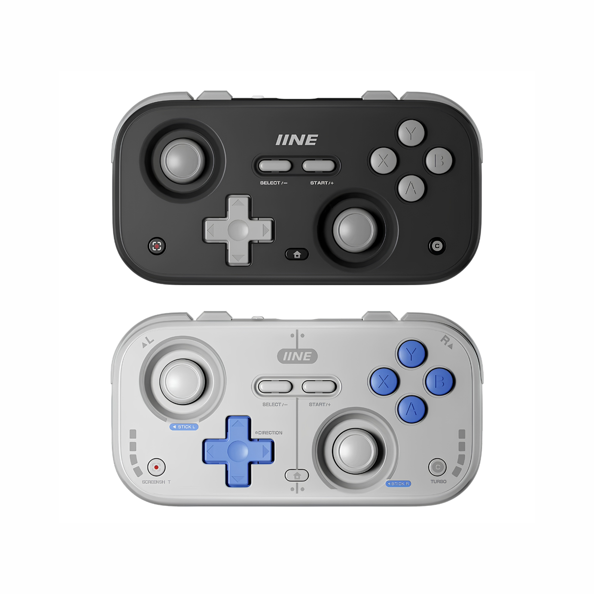 IINE Mini Retro Pocket Controller: Wireless Bluetooth Gamepad with Hall Effect Sticks for PC, Mobile & Switch