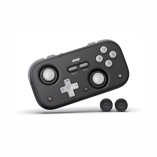 IINE Mini Retro Pocket Controller: Wireless Bluetooth Gamepad with Hall Effect Sticks for PC, Mobile & Switch
