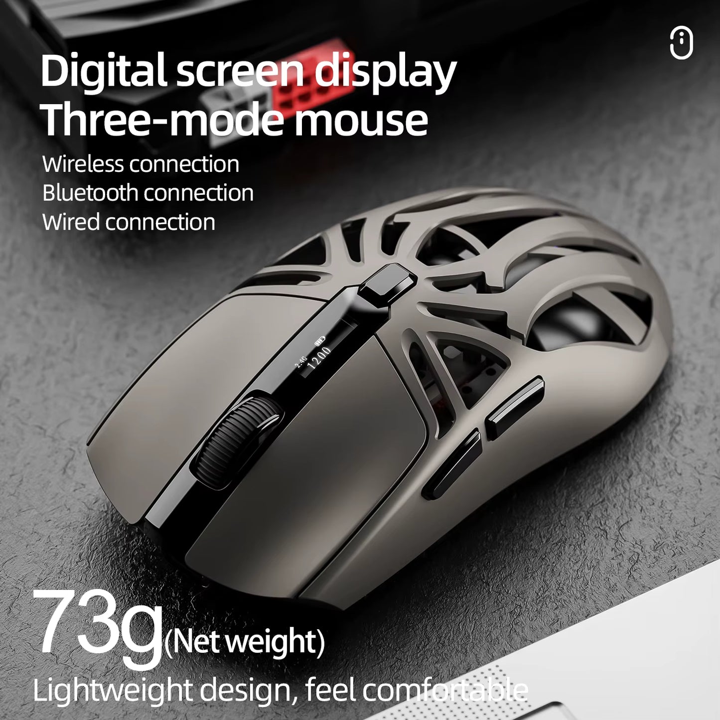 SmaWolf RS8 Knight | Triple-Mode Ultra-Lightweight E-Sports Mouse