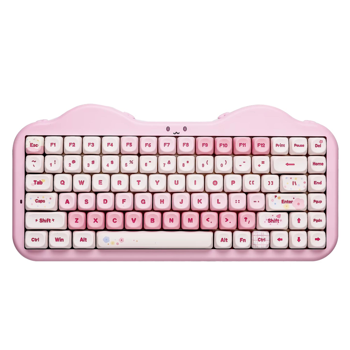 YUNZII C75 Pink Wireless Mechanical Keyboard 75% Gasket Mount Creamy RGB Mac/Win