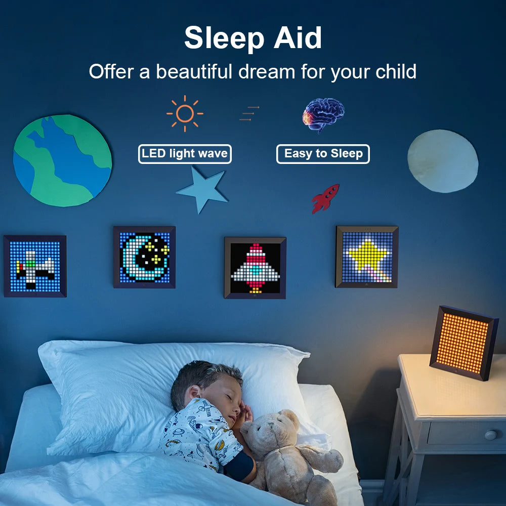 Divoom Pixoo Digital Pixel Art Frame Programmable LED Display Smart Alarm Clock