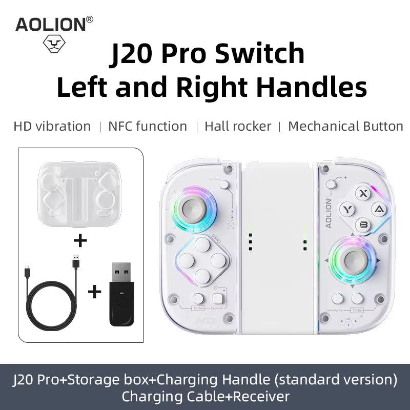 Aolion J20 Knight Wireless Joypad Switch/Switch 2 Hall Effect Joysticks & RGB