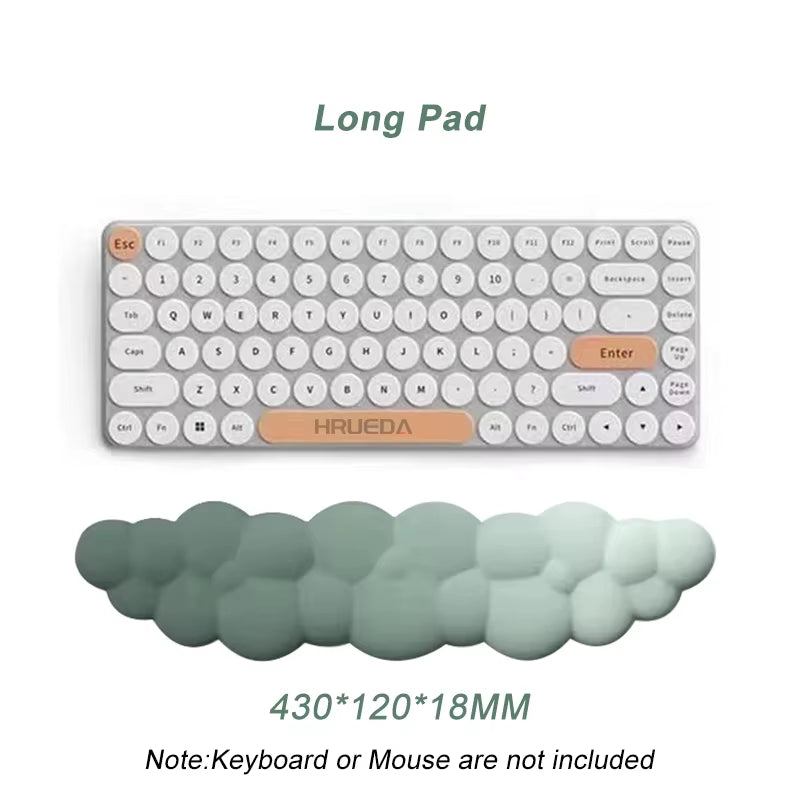 Kawaii Cloud Wrist Rest Mouse Pad Keyboard Set Memory Foam Cute Aesthetic Gamer