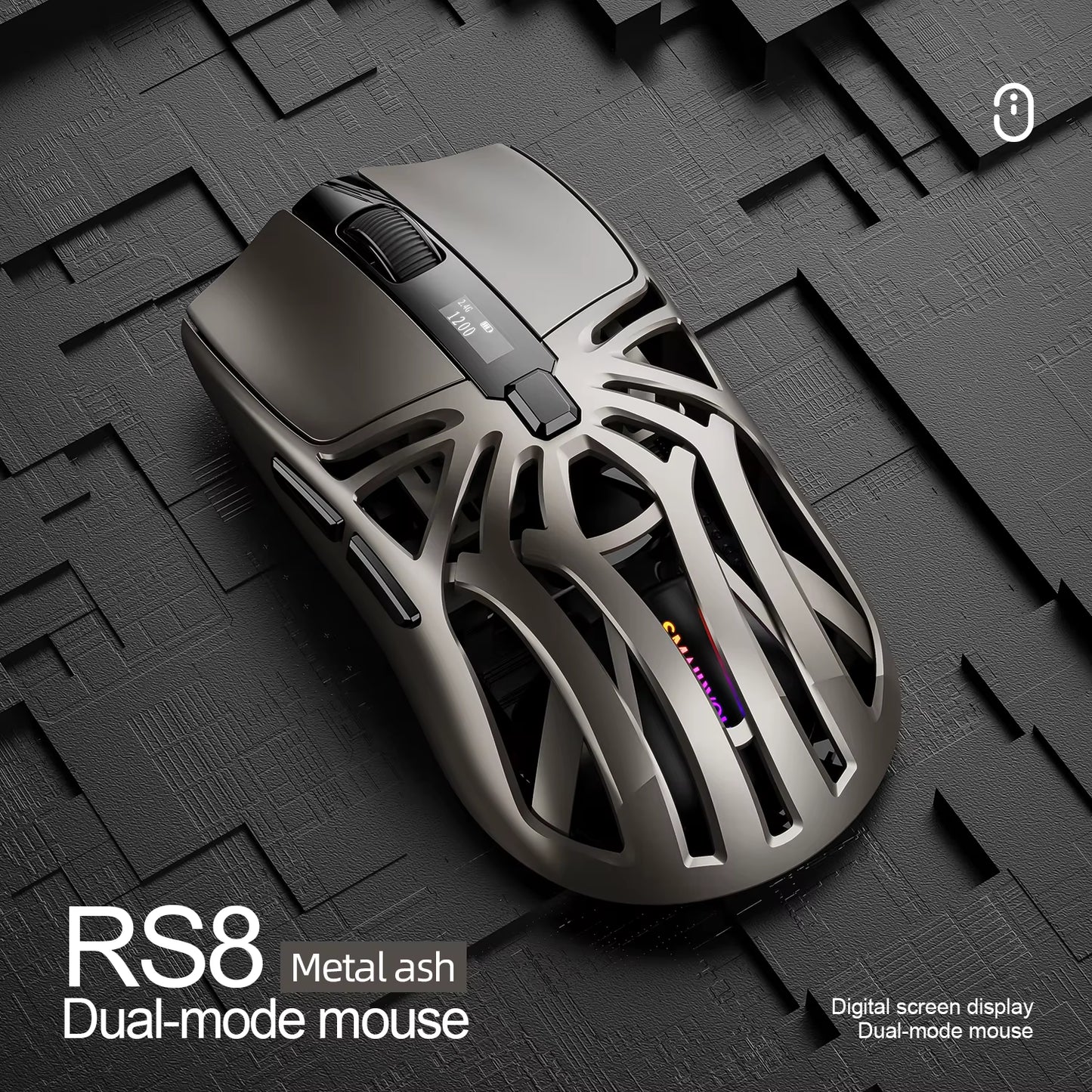SmaWolf RS8 Knight | Triple-Mode Ultra-Lightweight E-Sports Mouse
