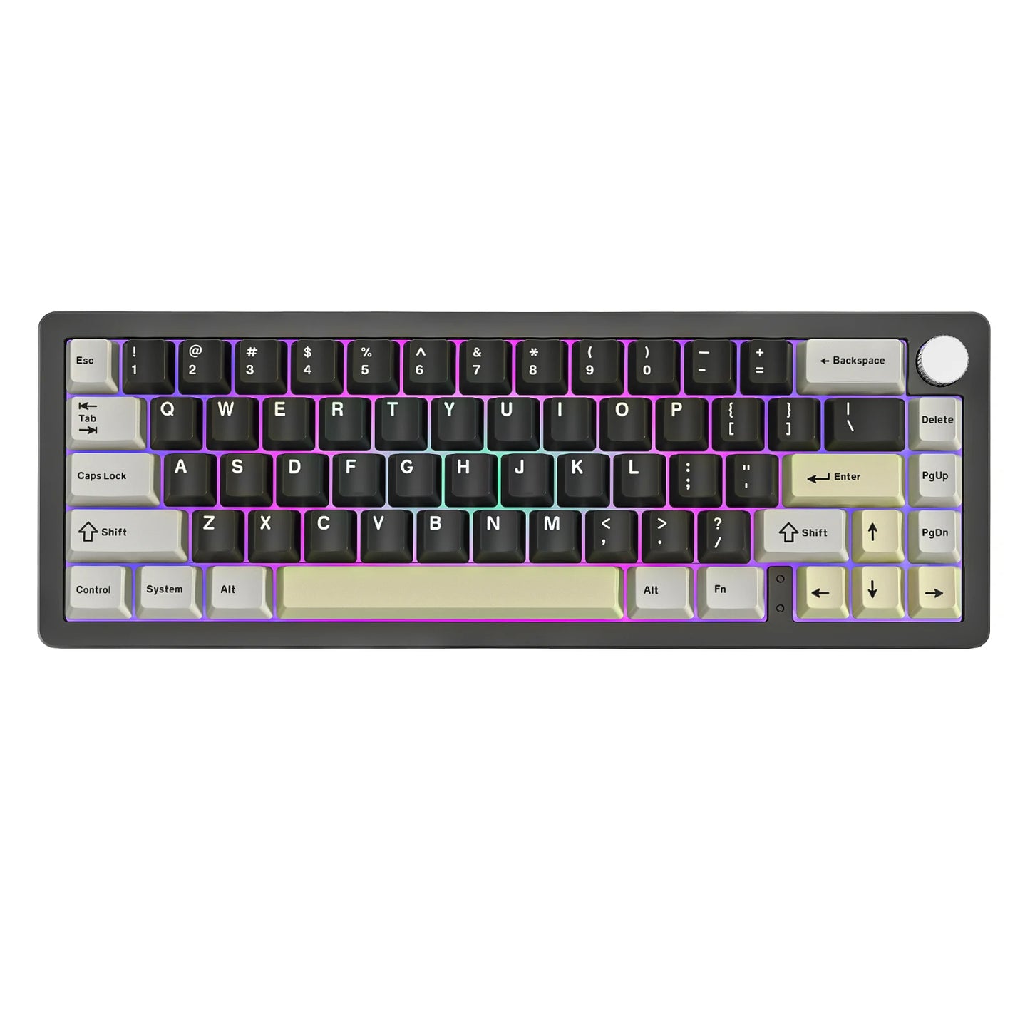 YUNZII AL66 Silver Wireless Mechanical Keyboard CNC Aluminum Gasket Mount RGB