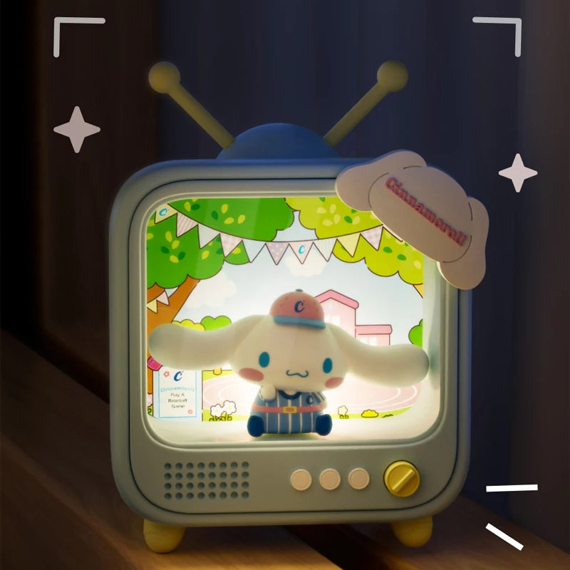 Sanrio TV Night Light Luminous Kawaii Kuromi Cinnamoroll Desktop Ornament Toy