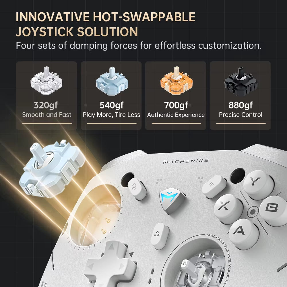 MACHENIKE G5Pro V2 Tri Mode Gaming Controller Optical Trigger ABXY Button Hot-Swappable Joystick 4K Resolution for Switch PC