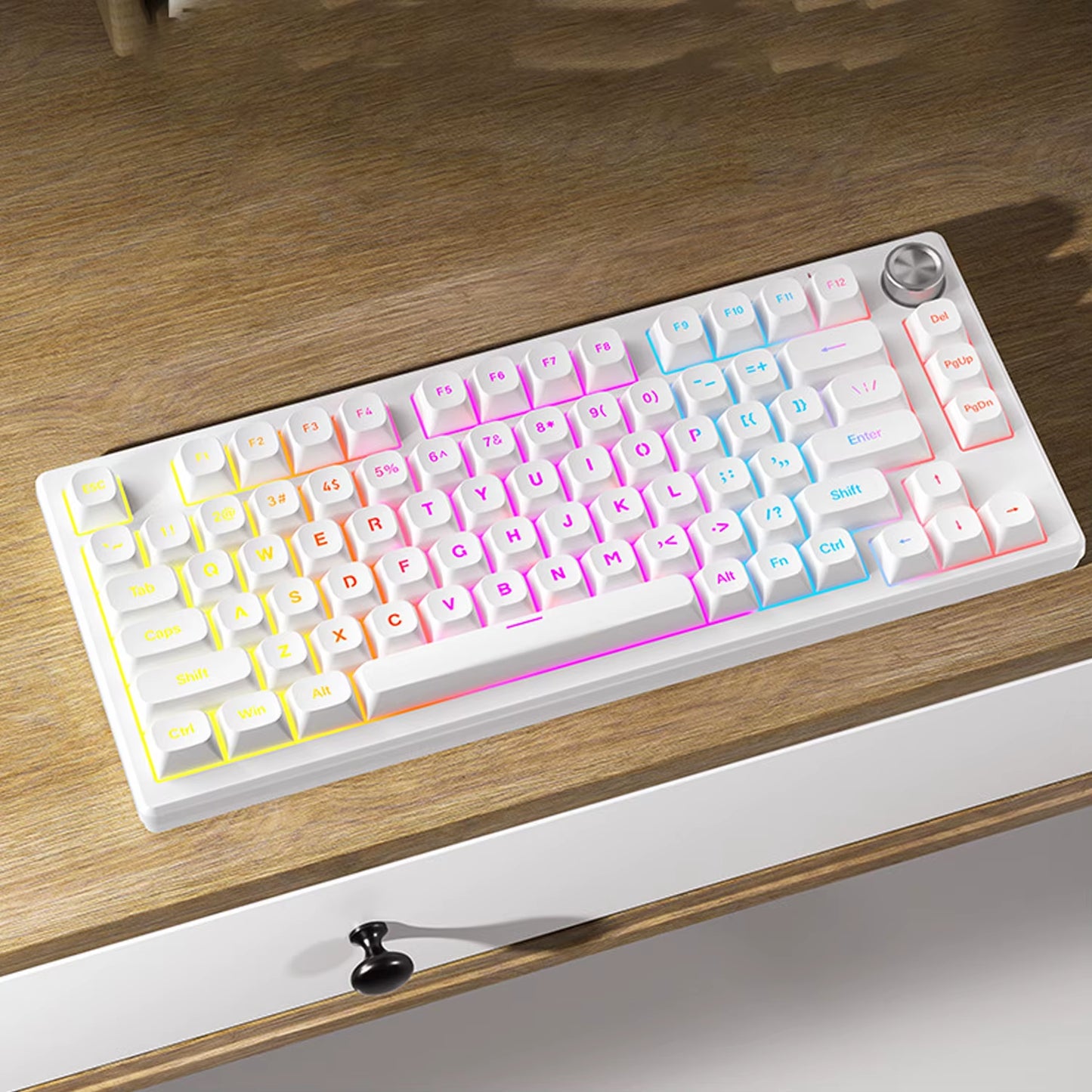New Mechanical Game Keyboard Hot Swapsoft Gasket Structure Optional Backlit Luminous Keycap Esport Keyboard Office Birthday Gift