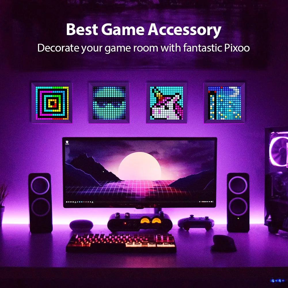 Divoom Pixoo Digital Pixel Art Frame Programmable LED Display Smart Alarm Clock