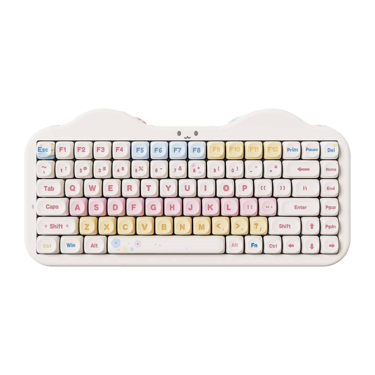 YUNZII C75 Pink Wireless Mechanical Keyboard 75% Gasket Mount Creamy RGB Mac/Win