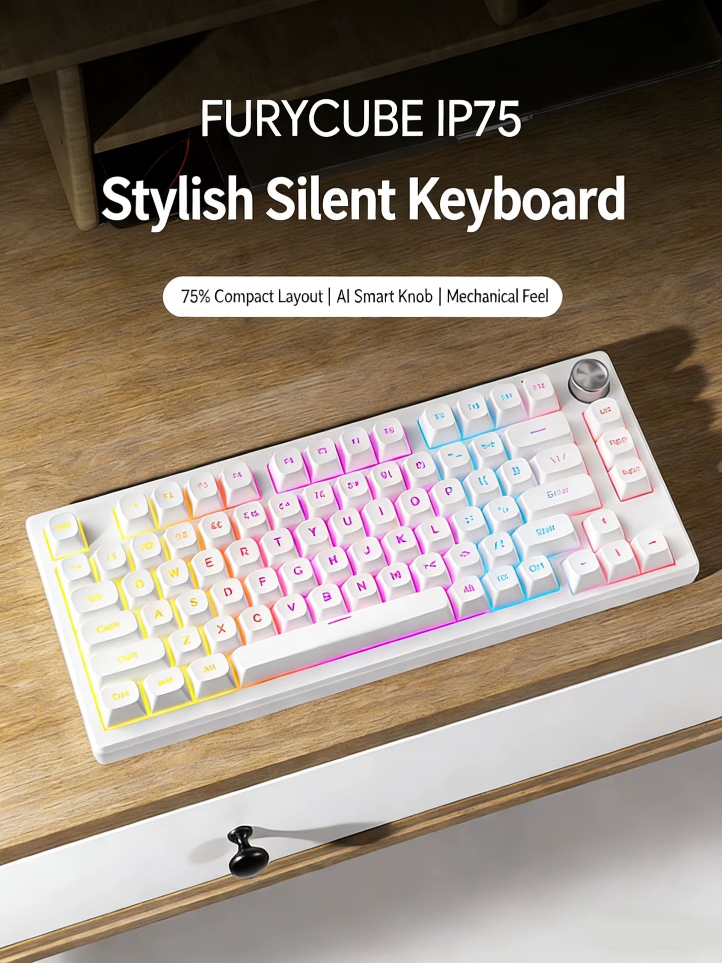 New Mechanical Game Keyboard Hot Swapsoft Gasket Structure Optional Backlit Luminous Keycap Esport Keyboard Office Birthday Gift