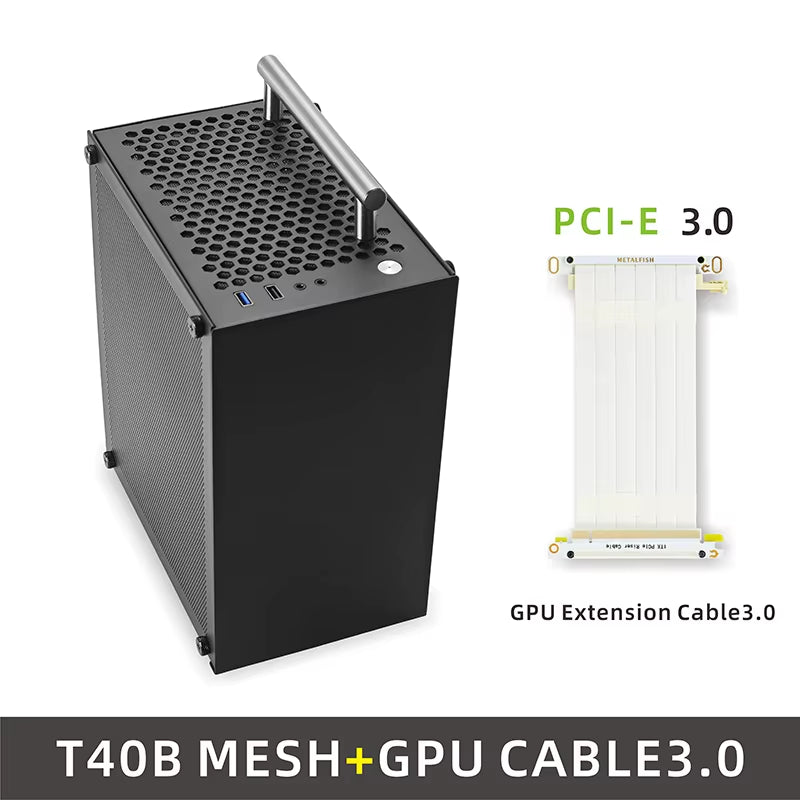 Urban T40 Mini | 7L SFF Portable Gaming PC Chassis Fits SFX PSU & 206mm GPU