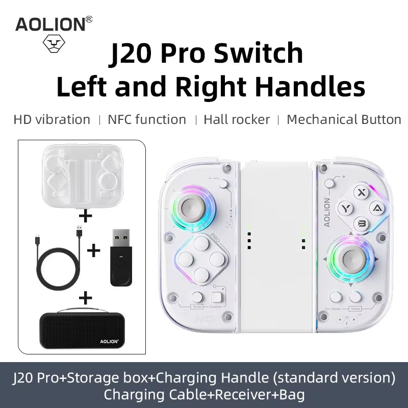 Aolion J20 Knight Wireless Joypad Switch/Switch 2 Hall Effect Joysticks & RGB
