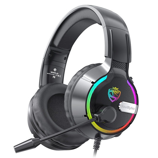 Soulbytes S19 Wired RGB Gaming Headset with Noise Cancelling Mic for PC/PS4/PS5