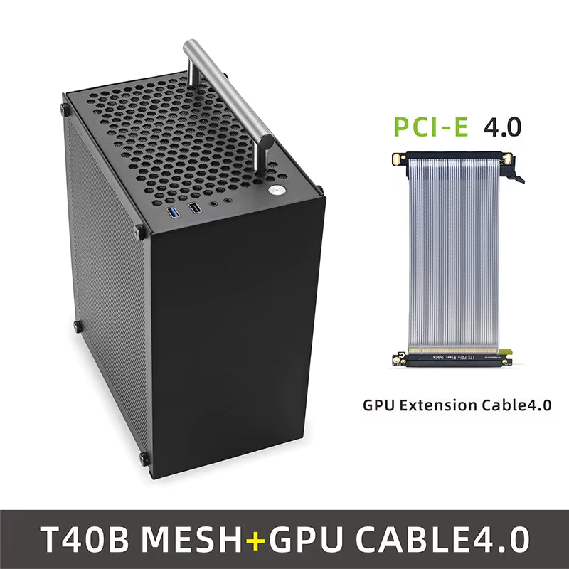 Urban T40 Mini | 7L SFF Portable Gaming PC Chassis Fits SFX PSU & 206mm GPU
