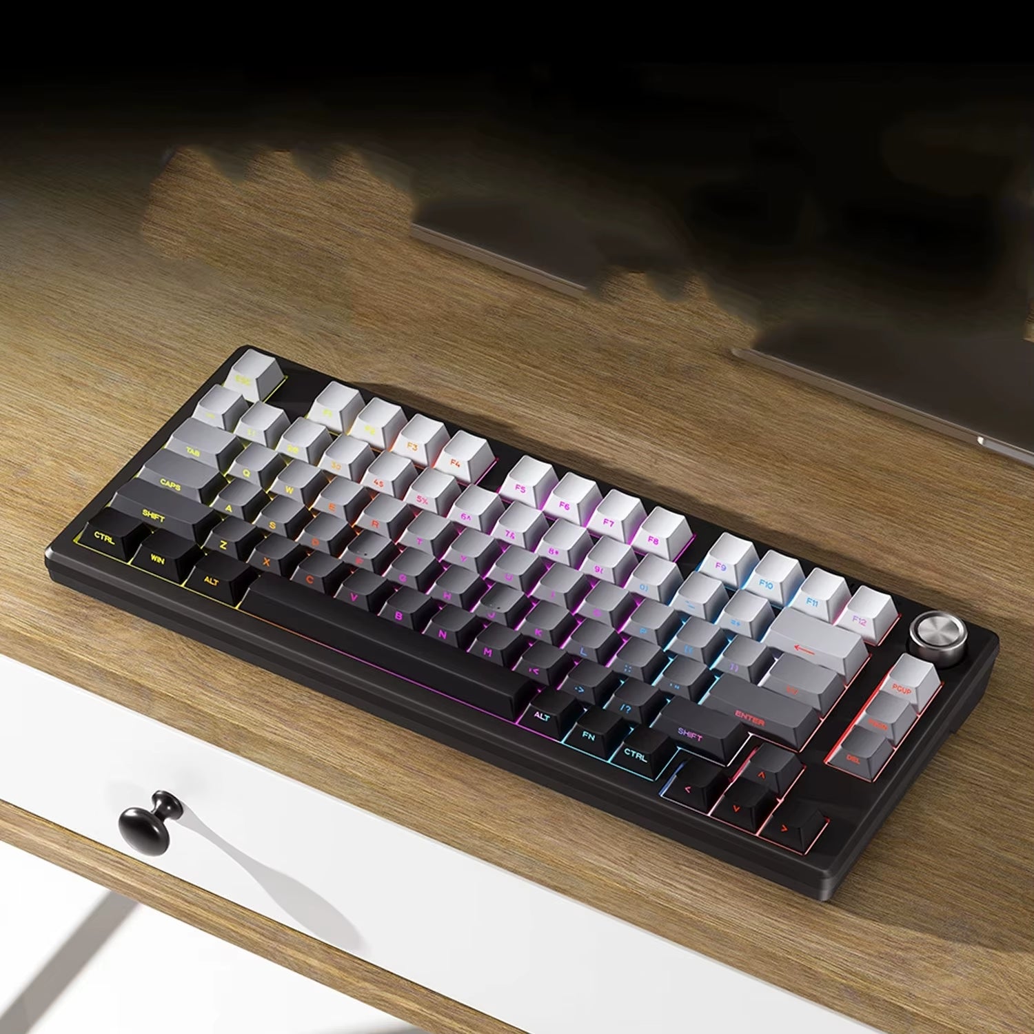 New Mechanical Game Keyboard Hot Swapsoft Gasket Structure Optional Backlit Luminous Keycap Esport Keyboard Office Birthday Gift