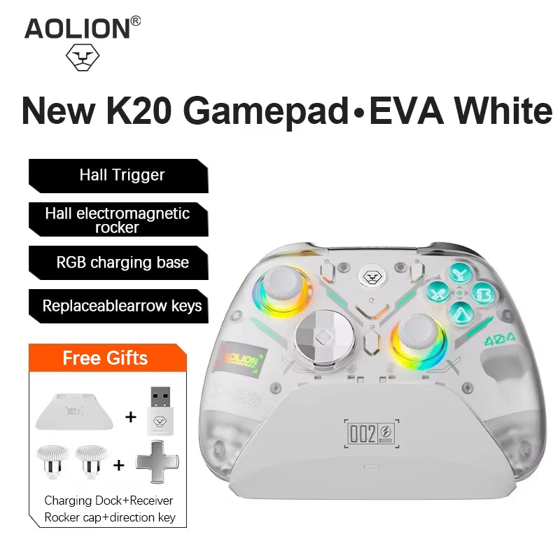 Kunpeng 20 Wireless Controller with RGB Charging Dock TMR & Hall Effect for PC