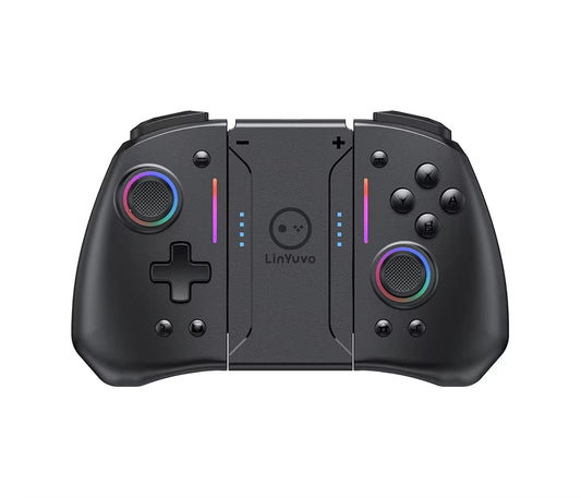 Linyuvo KS42 Meteor Light Wireless Joy-Pad with 8 Color RGB Lights for Switch/Lite/Oled, with Programmable,,Turbo & Vibration