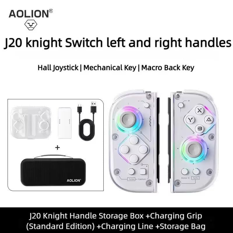 Aolion J20 Knight Wireless Joypad Switch/Switch 2 Hall Effect Joysticks & RGB