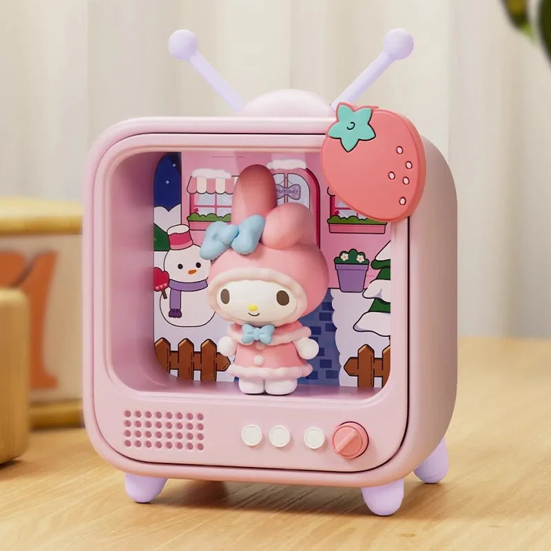 Sanrio TV Night Light Luminous Kawaii Kuromi Cinnamoroll Desktop Ornament Toy