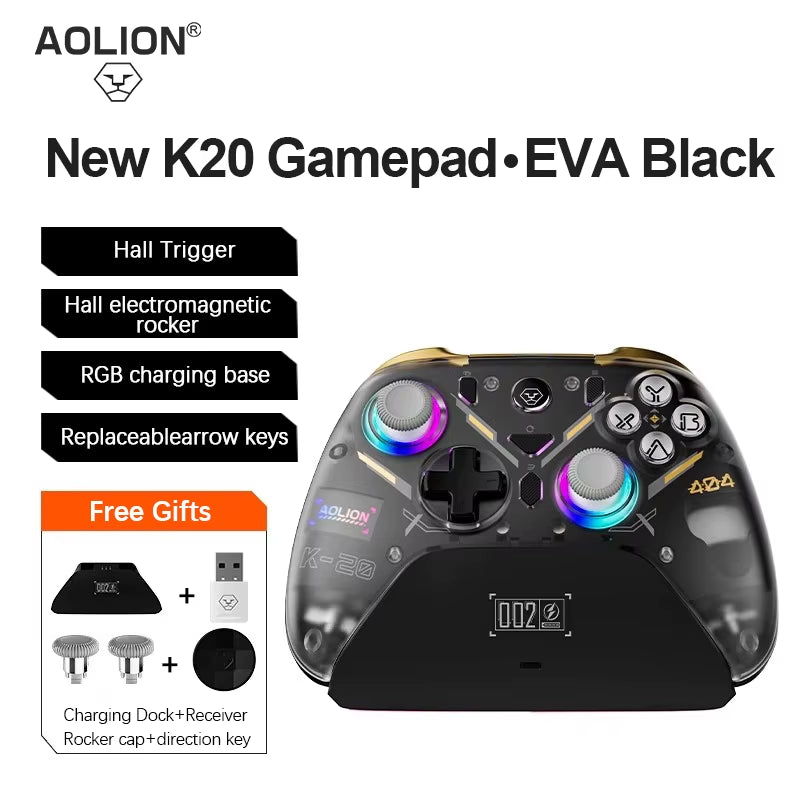 Kunpeng 20 Wireless Controller with RGB Charging Dock TMR & Hall Effect for PC