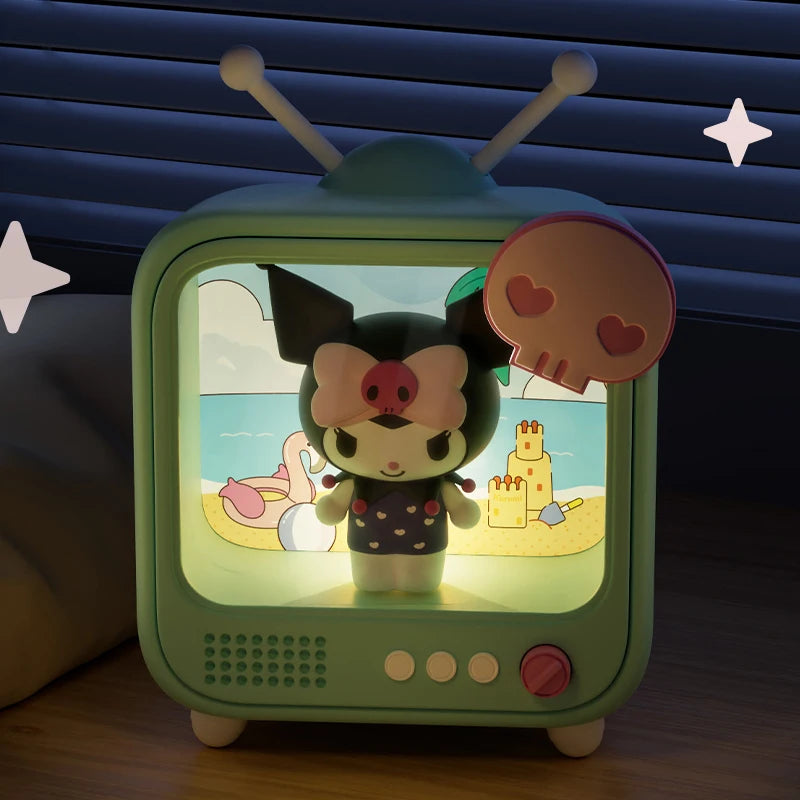 Sanrio TV Night Light Luminous Kawaii Kuromi Cinnamoroll Desktop Ornament Toy