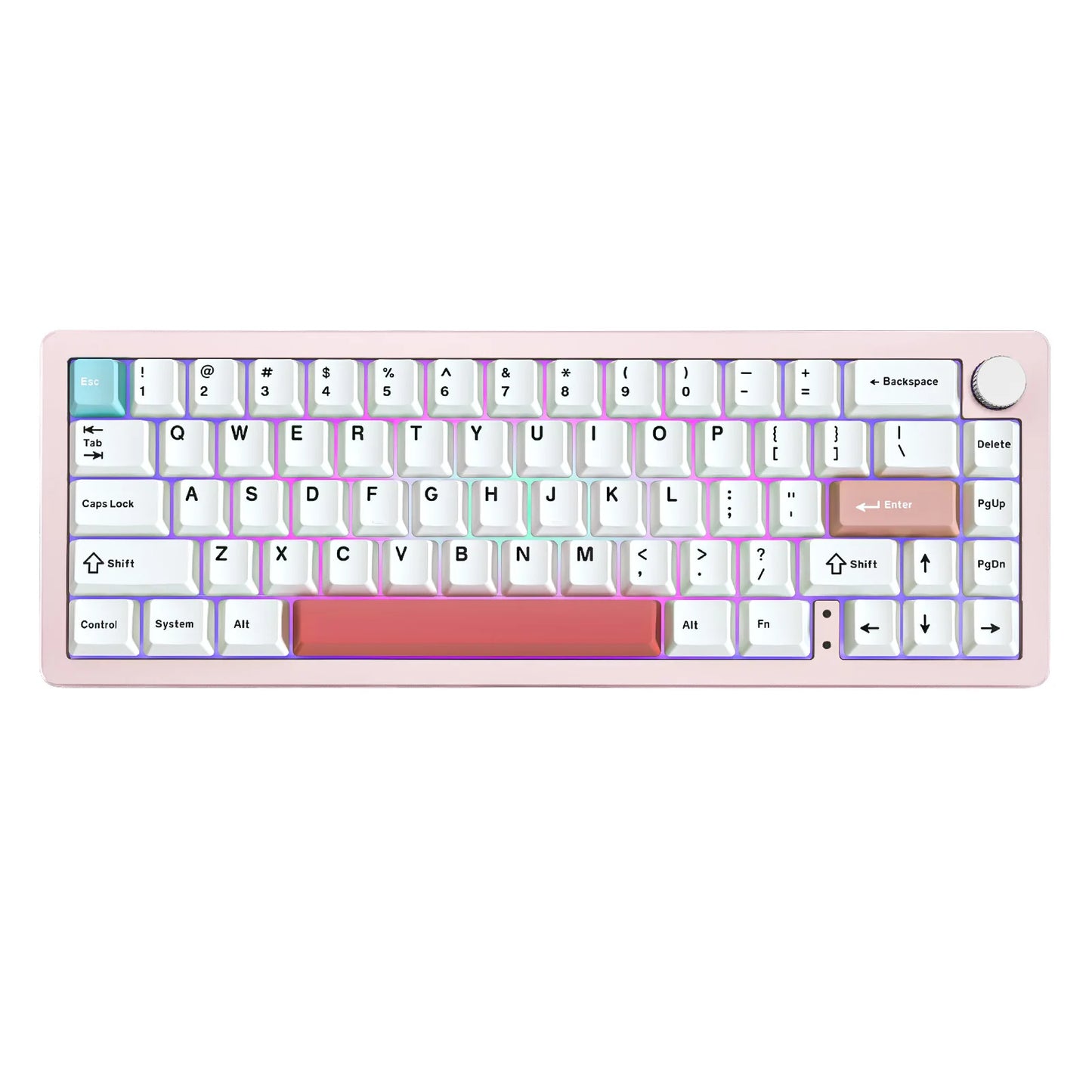 YUNZII AL66 Silver Wireless Mechanical Keyboard CNC Aluminum Gasket Mount RGB