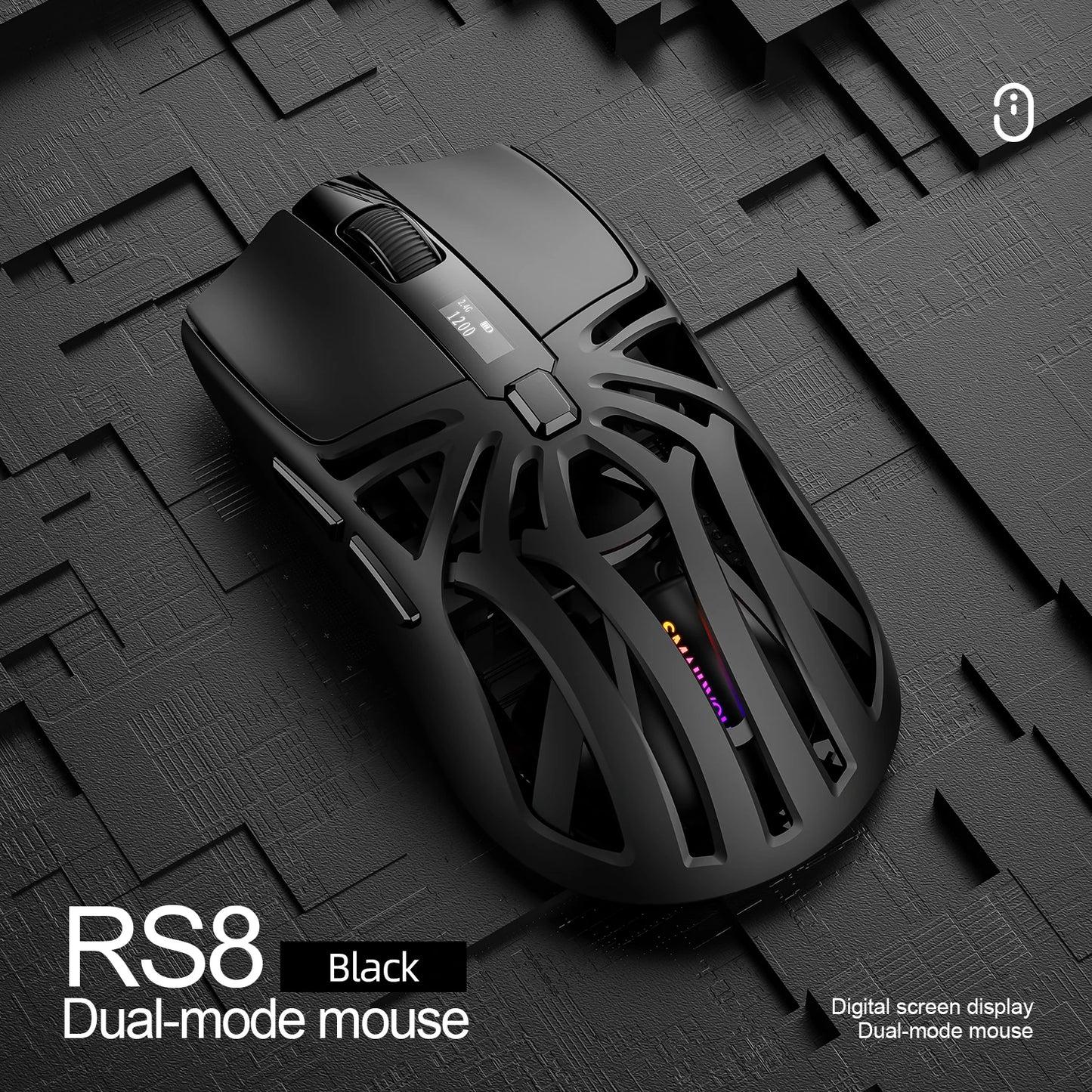 SmaWolf RS8 Knight | Triple-Mode Ultra-Lightweight E-Sports Mouse