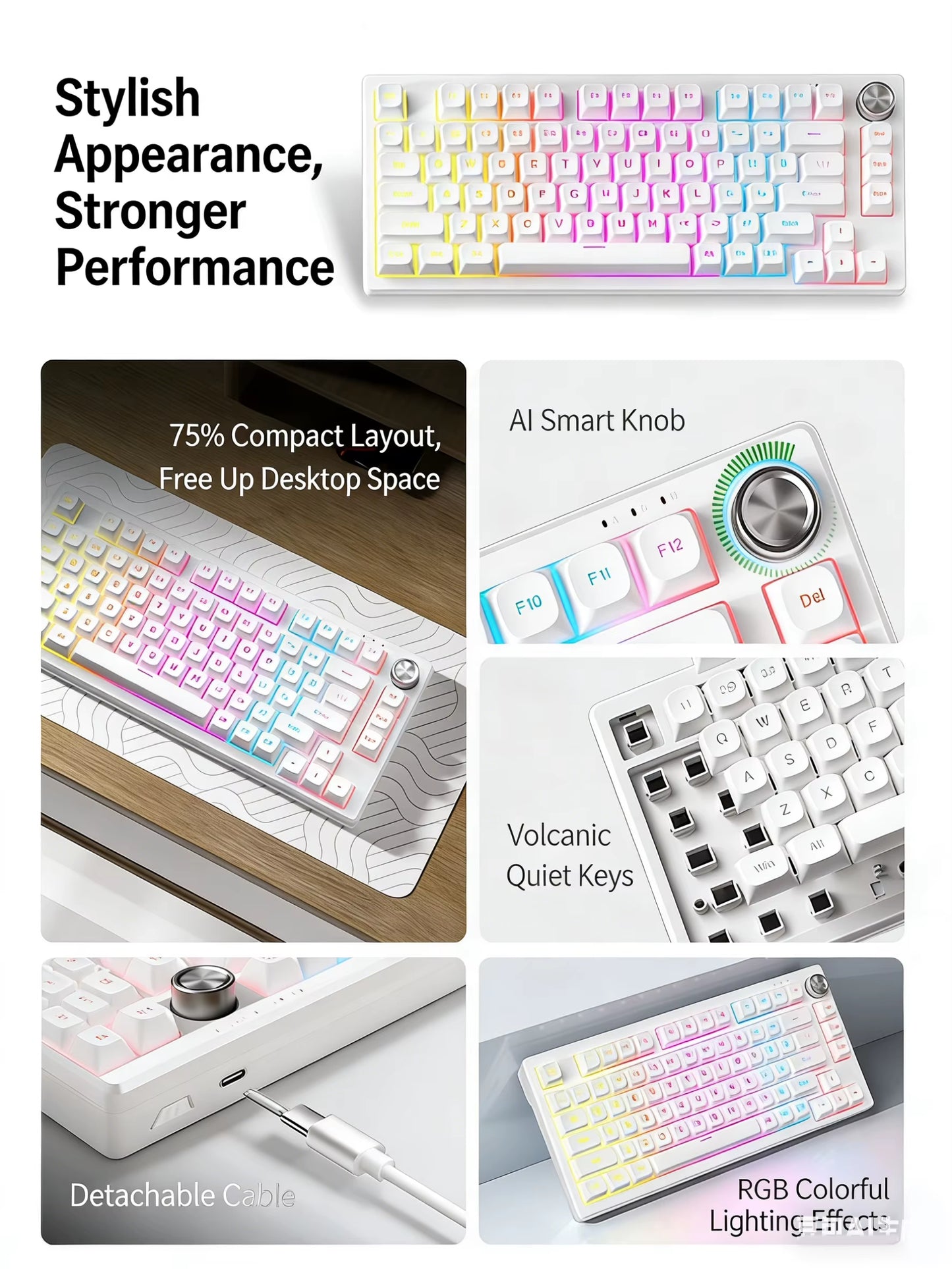 New Mechanical Game Keyboard Hot Swapsoft Gasket Structure Optional Backlit Luminous Keycap Esport Keyboard Office Birthday Gift
