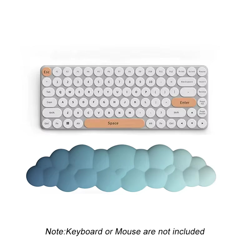 Kawaii Cloud Wrist Rest Mouse Pad Keyboard Set Memory Foam Cute Aesthetic Gamer